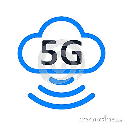 5 G internet standart icon â€“ vector Vector Illustration